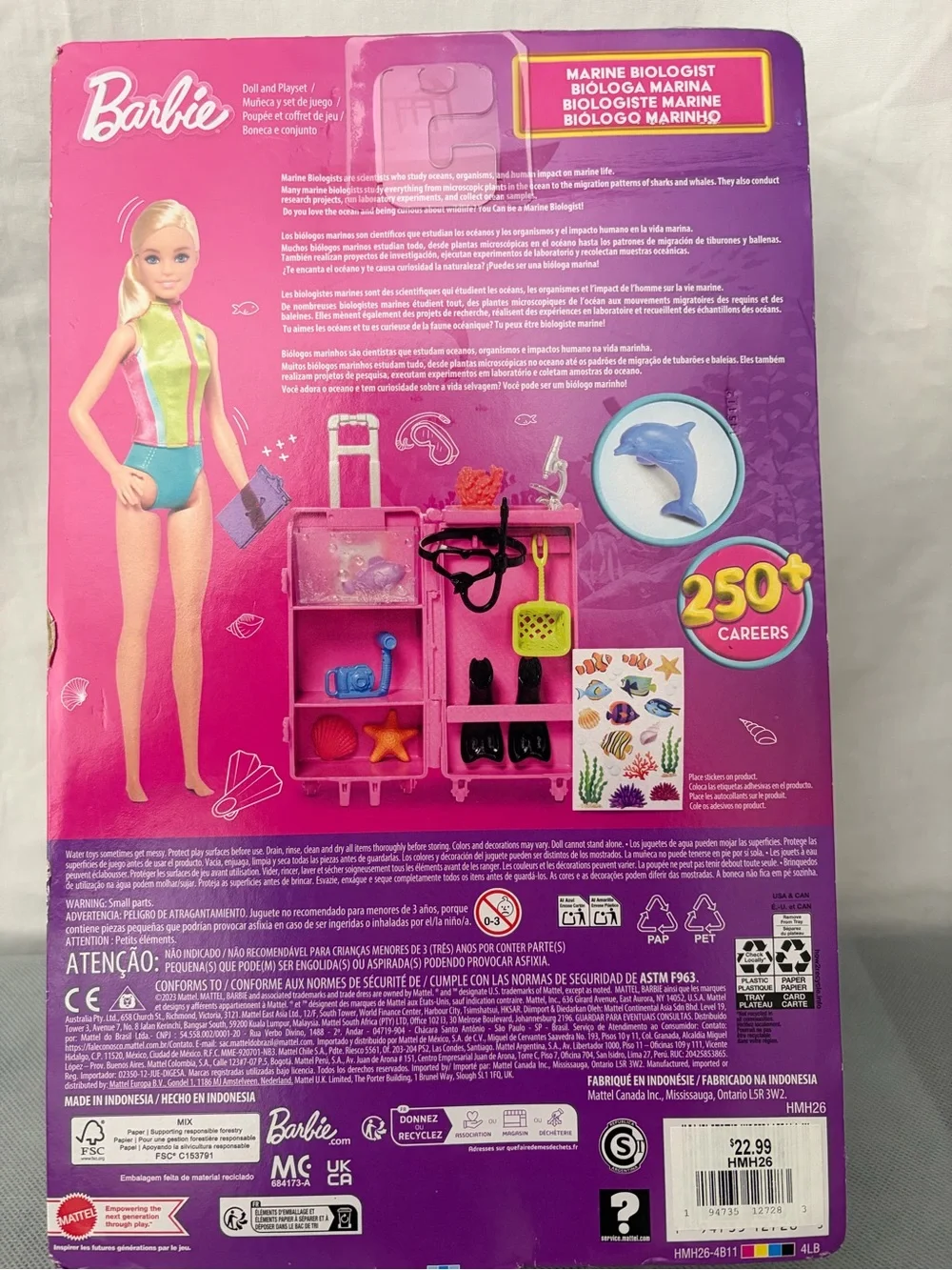 Barbie Marine Biologist Doll Snorkel Set Ocean Career Doll New/box Mattel(F226)